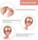 RUBFAC 129pcs Rose Gold Balloons Different Sizes 18 12 10 5 Inches, Latex Balloon Garland Arch Kit for Birthday Party Valentine's Day Baby Shower Graduation Wedding Holiday Decoration by TinyTreasures Baby Boutique