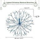 Christmas led Sparkle Ball Hanging Outdoor décorations -Haning Twig Ball,Snowflake Ornament Lights Indoor Outdoor Festive Holiday Décor 24Inch (Blue) by CozyNest Decor