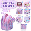 Kids Backpack for Girls - School Bags for Middle School Students - Book Bag for Elementary Primary - Kawaii Ita Backpack - Purple by TinyTreasures Baby Boutique