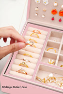 Jewelry Box for Earrings for Girls Jewelry Organizer Box Earring Holder Organizer for Girls Earring Box Jewelry Box Stud Earring Organizer for Girls Earring Jewelry Boxes for Women Pink Bling by TinyTreasures Baby Boutique