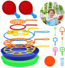 Roberly 18 PCS Big Bubble Wands Toys Set with Solution, Tray, Soft Racket, Bulk Funny Bubbles Making Toys for Kids Summer Outdoor Activities Game Birthday Party Favors by TinyTreasures Baby Boutique