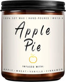 Fall Candles, Apple Pie Scented Candle for Home- Fall Scented Candles Gift Set for Women & Men, Autumn Aromatherapy Candle for Holiday, Thanksgiving, Cozy Home Décor，Long-Lasting Fragrance，7 oz
