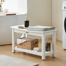 30'' Heavy Duty Shower Bench for Inside Shower, White Poly Bath Stool for Shaving Legs, Waterproof Spa Bath Chair Seat with Adjustable Feet, Weight Capacity 700LBS (30 x 13 Inches) by TinyTreasures Baby Boutique