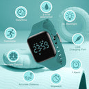 Kids Watches for Girls Boys Digital Sport Watch with Step Counter Pedometer Vibration Alarm Clock, No App Waterproof Fitness Tracker Kids Watch Boys Girls Teens Students Ages 5-16 by TinyTreasures Baby Boutique