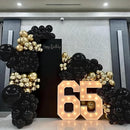 140pcs Balloon Arch Kit, Black Balloons of Different Sizes Pack of 18 12 10 5 Inch Party Balloon Kit for Birthday Party or Balloon Arch as Graduation Wedding Baby Shower Anniversary Party by TinyTreasures Baby Boutique