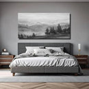 SOUGUAN Grey Pictures Wall Decor Forest Artwork Mountain Canvas Painting Landscape Wall Art Prints for Living Room Bedroom Home Hanging Decor 24x48 Inch by CozyNest Decor