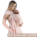 Baby Ring Sling – Breathable 100% Cotton Wrap for Infant Support, Baby Sling Carrier – Adjustable Muslin Fabric, Sunset Rose Baby Sling Wrap - Soft Chest Hold for Travel by TinyTreasures Baby Boutique