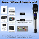 HOTEC Wireless Microphones Dual UHF Handheld Mic System with Echo/Volume Control, Rechargeable Receiver for Karaoke Church Wedding Party Speech, Compatible PA System, Karaoke Machine, and Mixer by TinyTreasures Baby Boutique