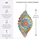 Wind Spinners Outdoor Mandala Lucky Clover,Wind Spinner Lucky Gifts for Women/Mother/Father/Men,Stainless Steel Kinetic 3D Wind Spinner Outdoor&Indoor Decoration Yard Art Garden Decor by CozyNest Decor