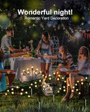 Solar Garden Lights,2Pack 16LEDs 8Modes Firefly Lights Outdoor Decorations, Swaying Light Sway by Wind,Firefly Solar Lights for Outside IP65 Waterproof,Yard Patio Decoration, Warm White by GreenHaven Gardens