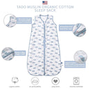 Baby Sleep Sack 2-4 T Boys & Girls Wearable Blanket 100% Organic Cotton 0.5 TOG Toddler Sleeping Sack 2- Way Zipper X-Large by TinyTreasures Baby Boutique