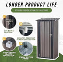 Aoxun 3’x2.1’ Outdoor Metal Storage Shed with Lockable Doors, Steel Utility Tool Shed, Metal Sheds Outdoor Storage for Garden, Patio, Backyard and Lawn, Brown by GreenHaven Gardens