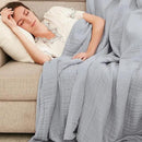 EMME Cotton Muslin Blanket King Size - Soft, Breathable Layering Blanket, 108"x90", Lightweight Gauze, All Season, Light Grey by CozyNest Decor