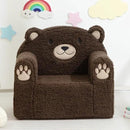ALIMORDEN Animal Series Kid's Chair, Ultra-Soft Comfy Foam Filled Toddler Sofa Chair, Cute Animal-Shaped Design Toddler Couch, Lightweight Birthday for Baby Boys & Girls (Chocolate Bear) by CozyNest Decor
