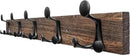 SKOLOO 30-Inch Wood Burnt Coat Rack Wall Mount with 5 Triple Hooks - Ideal for Family Entrances, Classrooms, and Pet Supplies Storage - Perfect Coat Hooks for Wall by CozyNest Decor