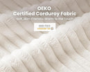 Oversized Modular Sofa, Extra Deep Cloud Corduroy Sectional Couch with Ottoman Chaise, Fluffy Corduroy 5 Seater Sofa Bed for Living Room, Villa (L Shape 5 Seater, Corduroy White) by CozyNest Decor