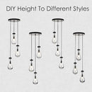 3-Light Raindrop Pendant Light Fixtures, Black Glass Pendant Lighting, Teardrops Modern Hanging Light for Entryway Foyer Kitchen Island Dining Living Room Hallway by CozyNest Decor