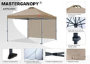 MASTERCANOPY Pop up Canopy Tent with 1 Sidewall (12x12 ft, Khaki) by GreenHaven Gardens