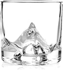 K2 Nepalese Heavy Crystal Whiskey Glasses Gift Set of 2, Thick Freezable Bourbon Glass 1lb Each, Premium Whiskey Gifts for Men, Frozen Crystal Chills Cocktails, 10 oz by CozyNest Decor