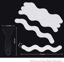 USA Patented Anti Slip Shower Stickers 24 PCS Safety Bathtub Strips Adhesive Decals with Premium Scraper for Bath Tub Shower Stairs Ladders Boats (White) by TinyTreasures Baby Boutique