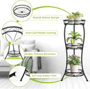 KMOTASUO 3 Tier Tall Metal Plant Stand, 33 Inch Plant Stands Indoor Outdoor, Rustproof Iron Flower Pot Holder Display Rack for Corner Patio Garden Balcony Living Room(Black) by GreenHaven Gardens