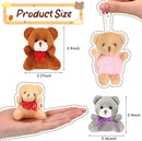 Zhanmai 100 Pcs Mini Plush Stuffed Animal Bulk Small Animal Toys Keychain Party Favors Easter Egg Stuff for Kids Birthday Valentine Carnival Classroom Prizes Gift Goodie Bag Filler(Bear) by TinyTreasures Baby Boutique