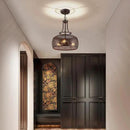 WUZUPS Chandelier Rustic Farmhouse Industrial Round Ceiling Pendant LED Light Fixture with Later-Cut Openwork Drum Shade, H 15.7" x W 13.4", Oil Rubbed Bronze by CozyNest Decor
