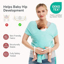 Momcozy Baby Wrap Carrier, Ergonomic Infant Slings for Newborn to Toddler 8-35 lbs, Adjustable Baby Wrap for Adult Fits Sizes XXS-XXL, Easy to Wear Baby Carriers, Lake Blue by TinyTreasures Baby Boutique