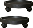 2 Pack of 12.6 Inch Heavy Duty Plant Caddy with Wheels,Rolling Plant Stand Pot Trolley,Wheeled Planter Saucer Tray,Potted Flower Mover Dolly with Casters Round Coaster for Indoor Outdoor by GreenHaven Gardens