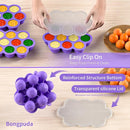 10 Cavities 2 OZ Portions Silicone Baby Food Freezer Tray with Lid,Ice Cube Trays & Molds,Baby Popsicle Mold,Egg Bite Molds,for Freezing and Baking Breast Milk,ice Cube,Egg Bites(Purple) by TinyTreasures Baby Boutique