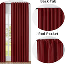 Joydeco Custom Blackout Curtains for Bedroom, 1 Panel Room Darkening Curtains & Drapes for Living Room Window Rod Pocket Back Tab (Custom Size,Burgundy Red) by TinyTreasures Baby Boutique