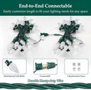 C9 LED Christmas Lights, 34FT 50 Bulbs Outdoor Christmas Decorations for House Waterproof String Lights Extendable Green Wire Fairy Lights for Patio Xmas Garden Party Wedding Holiday Indoor Pure White by GreenHaven Gardens