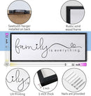 Foutcheou Family is Everything Wall Decor Sign 32"×12" for Family Living Room Large Wood Framed Wall Art Hanging Decoration (Black) by CozyNest Decor