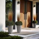 LA JOLIE MUSE 20 inch Tall Planters Set of 2, Tall Round Planters for Outdoor Plants, Grey Flower Pots for Front Door,Patio and Deck,Honeycomb. by CozyNest Decor