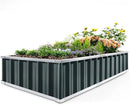 KING BIRD Raised Garden Bed 68"x 36"x 12" Galvanized Steel Metal Outdoor Garden Planter Box Kit with 2 Pairs of Gloves (Dark Grey) by GreenHaven Gardens