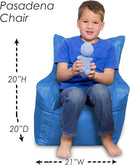 Posh Creations Bean Bag Structured Seat for Toddlers and Kids, Comfy Chair for Children, Pasadena, Royal Blue by TinyTreasures Baby Boutique
