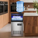 Commercial Ice Maker Machine, 110Lbs/24H, 30Lbs Storage, 36Pcs Clear Ice Cubes in 10-15Mins, Stainless Steel Under Counter or Freestanding Ice Machine - 2 Water Inlet Modes, for Home Party Office by CozyNest Decor