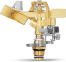 1/2 Inch Brass Sprinklers Head,Heavy Duty Water Sprinkler for Yard with 360 Degree Large Area Coverage Irrigation, Adjustable Impact Sprinklers Head Nozzle for Grass Patio Garden Irrigation by GreenHaven Gardens