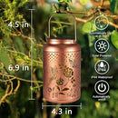 2 Pack Solar Lanterns Outdoor Waterproof, Butterfly Rose Garden Decor Birthday Gifts for Women Mom Grandma Hanging Solar Lights Metal Solar Decoration Outside for Yard, Patio, Lawn, Pathway by GreenHaven Gardens