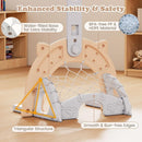 Costzon 3 in 1 Toddler Basketball Hoop, Height Adjustable Kids Sports Center w/Foldable Basketball, Soccer & Golf Game, Indoor Outdoor Activity Playset w/Foldable Rim, Gift for Children Baby Infant by TinyTreasures Baby Boutique