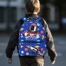 Astronaut Planet Space Backpack For Boys Girls Kids Navy Blue Rocket Spacecraft Book Bag Funny Galaxy Planet Universe Backpack For Kids Boys Girls For School Travel Hiking by TinyTreasures Baby Boutique