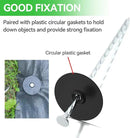 200 Pack Landscape Stakes with Gasket Caps - 6.3 Inch Heavy-Duty Galvanized Steel Garden Spikes are Used to Fixing Weed Barrier, Artificial Lawn, Patio Rug, Etc by GreenHaven Gardens