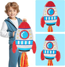 WERNNSAI Rocket Piñata - Rocket Ship Pinata Bundle with Blindfold and Bat Space Birthday Party Decoration for Boys Kids Family Games Piñata Space Ship Theme Party Supplies by TinyTreasures Baby Boutique