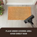 KANKUN Coco Coir Door Mat with Heavy Duty Backing, Welcome Doormat (17" x 30"), Doormat Entrance Anti Shedding (Plain - 2Pack) by CozyNest Decor