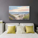 cozy country Ocean Wall Art 45"x30" - Coastal Pictures Beach Canvas Decor - Seashore Artwork Seascape Hand Painting for Living Room, Bedroom, Sea House by CozyNest Decor