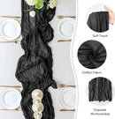 Sioloc Black Cheesecloth Table Runner Fall Autumn Decor for Home 10ft Table Cloth for Wedding Birthday Party Halloween Thanksgiving Decorations by CozyNest Decor