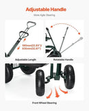 VEVOR Rolling Garden Seat with Wheels, Gardening Stool with Height Adjustable & 360°Swivel Seat, Ergonomic Backrest & Tool Storage, 400lbs Weight Capacity, Garden Scooter Wagon Cart for Yard, Patio by GreenHaven Gardens
