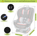 Padded Car Seat Travel Bag for Airplane, Heavy Duty Backpack for Air Travel, Water-Resistant Carrier with Shoulder Strap, Fits Most Car Seats (Black) by TinyTreasures Baby Boutique