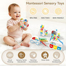 Baby Toys 0-6-12 Months: 5 in 1 Infant Musical Rtattle Teething Toys Sensory Learning Toys with Sounds, Newborn Shower Gifts for Boys & Girls by TinyTreasures Baby Boutique