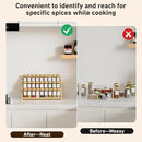 Bamboo Tiered Spice Rack, for Countertop Spice Organizer for Pantry Spice Shelf Organizer Kitchen Spices Rack by CozyNest Decor